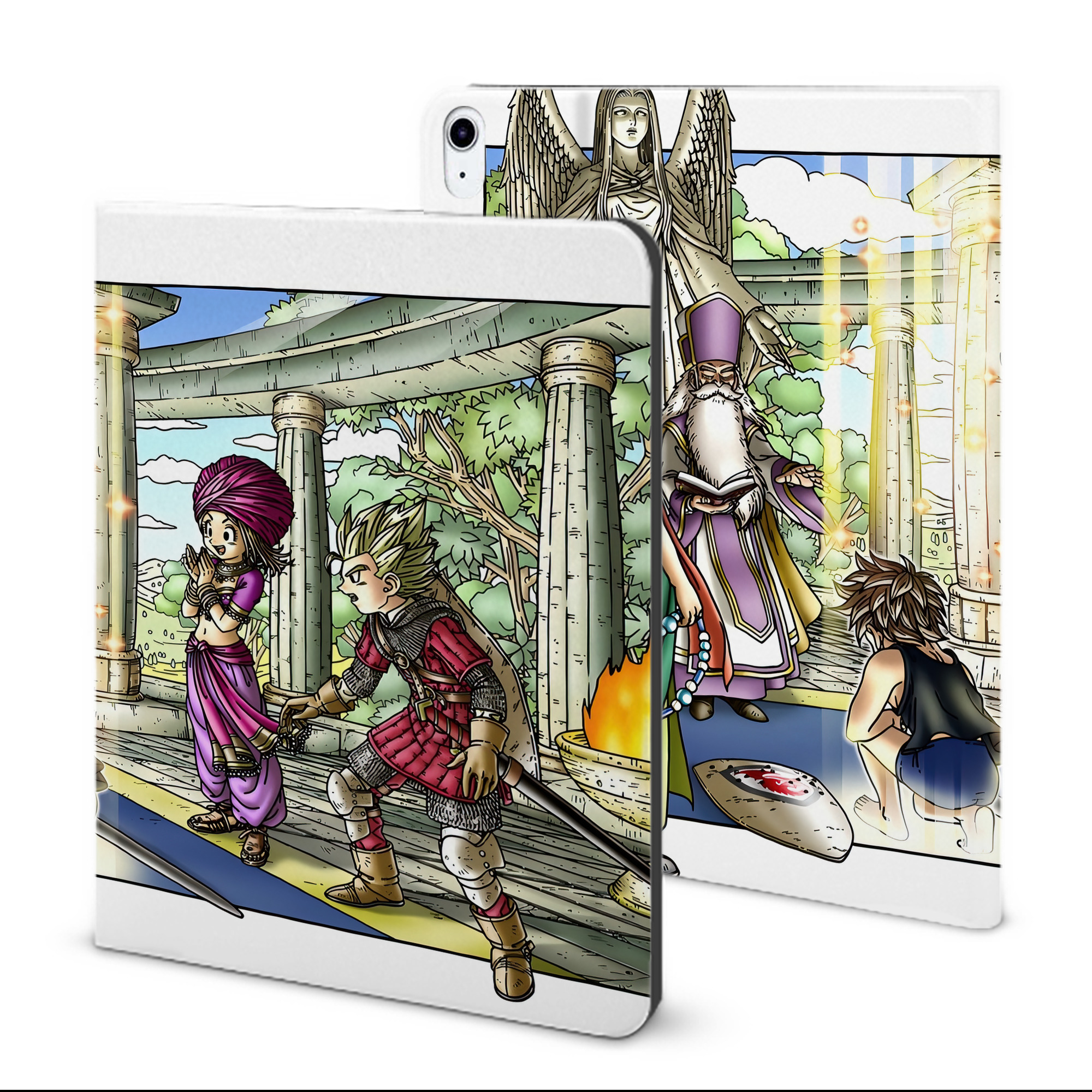 （画像用） ドラゴンクエスト Doragon Kuesuto Dragon Quest IPad ケース ブック型 PUレザー TPU 耐衝撃 軽量 薄型 ペン収納なし 全面保護 IPad 各モデル対応